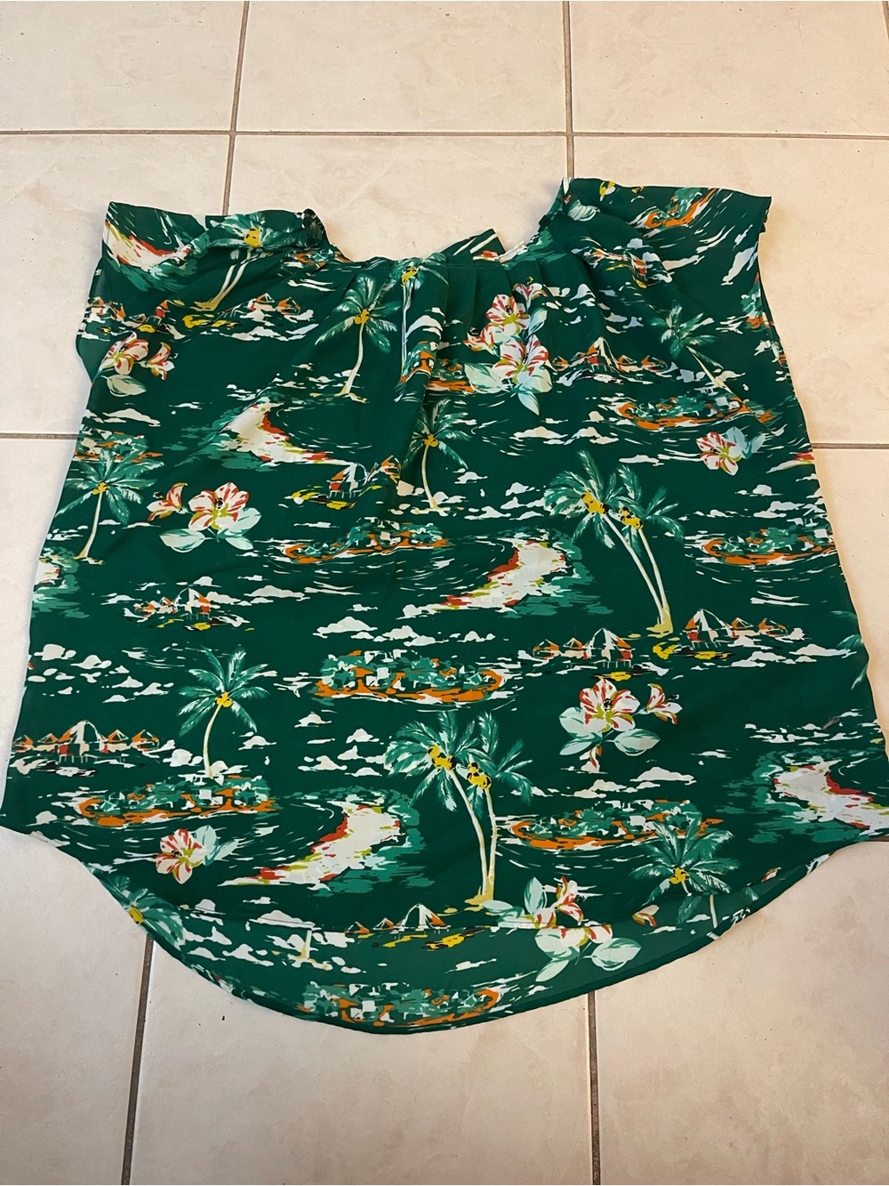 Green Tropical Women’s Top